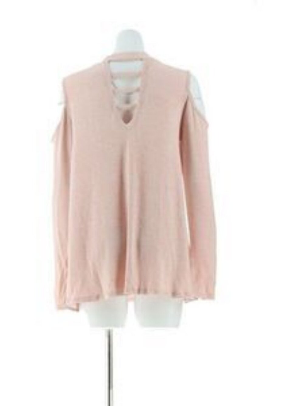 Lisa Rinna Collection Cold Shoulder Knit Top - Picture 4 of 5